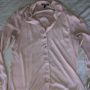 Express pink button down